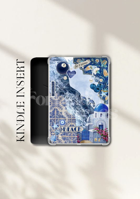 Blue Greece Vibes Kindle Insert