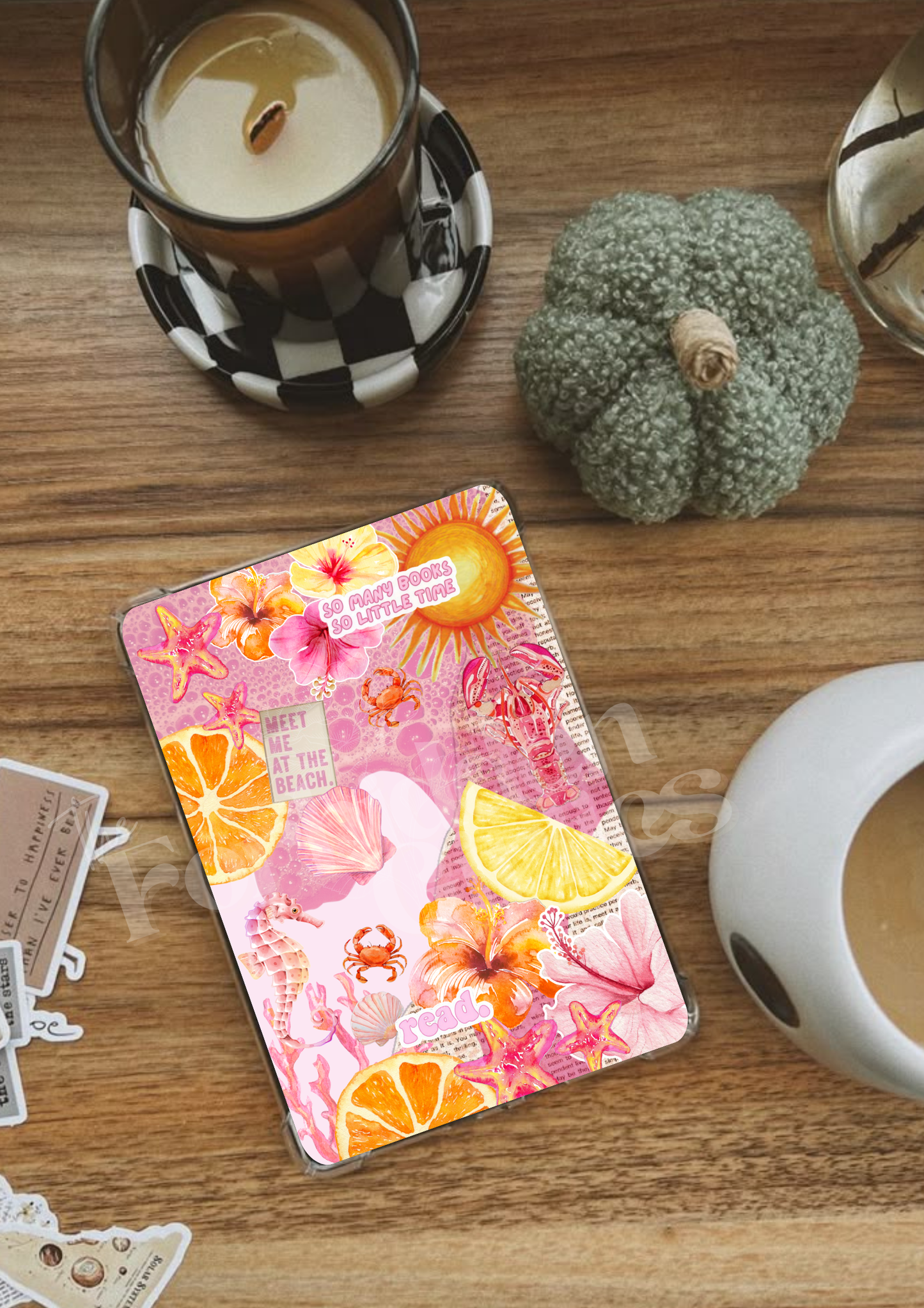 Pink & Orange Coastal Vibes Kindle Insert