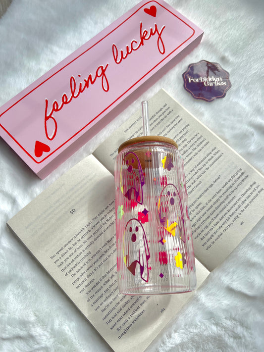 Holographic Spooky Girlie Libbey Glass