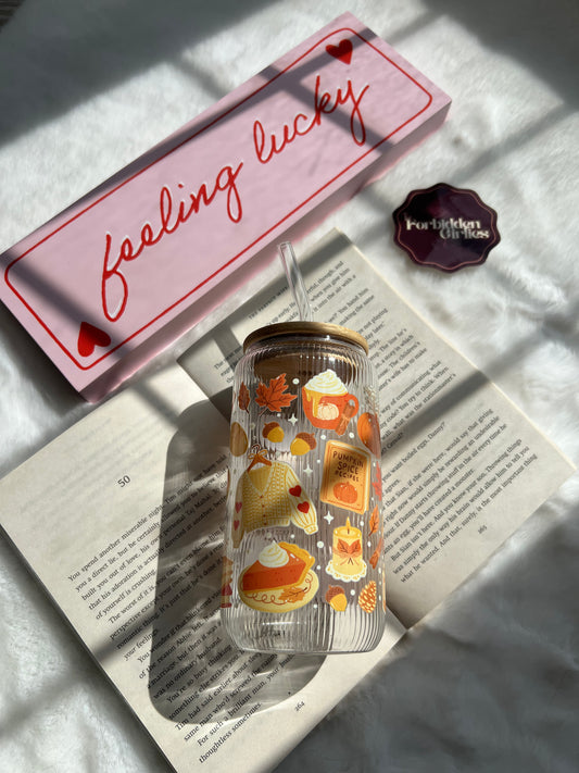 Pumpkin Spice Bookish Libbey Glass