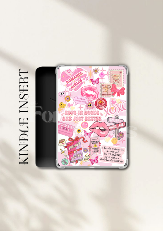 Pink Romance Girlie Kindle Insert