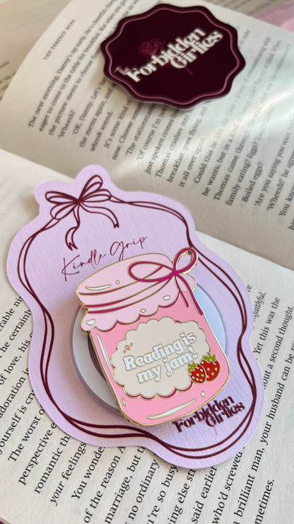 Reading is my jam Magnetic Kindle Grip