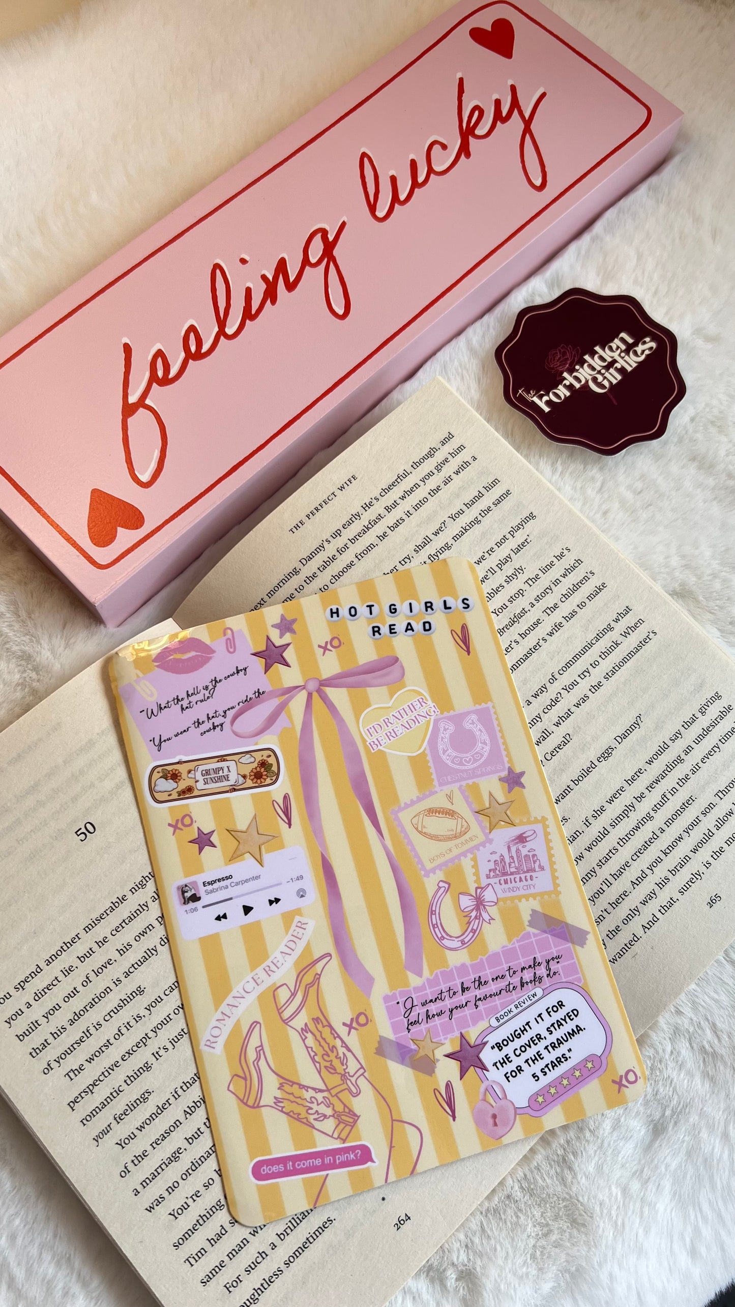 Yellow and Pink Romance Reader Kindle Insert