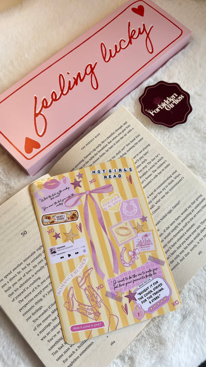 Yellow and Pink Romance Reader Kindle Insert