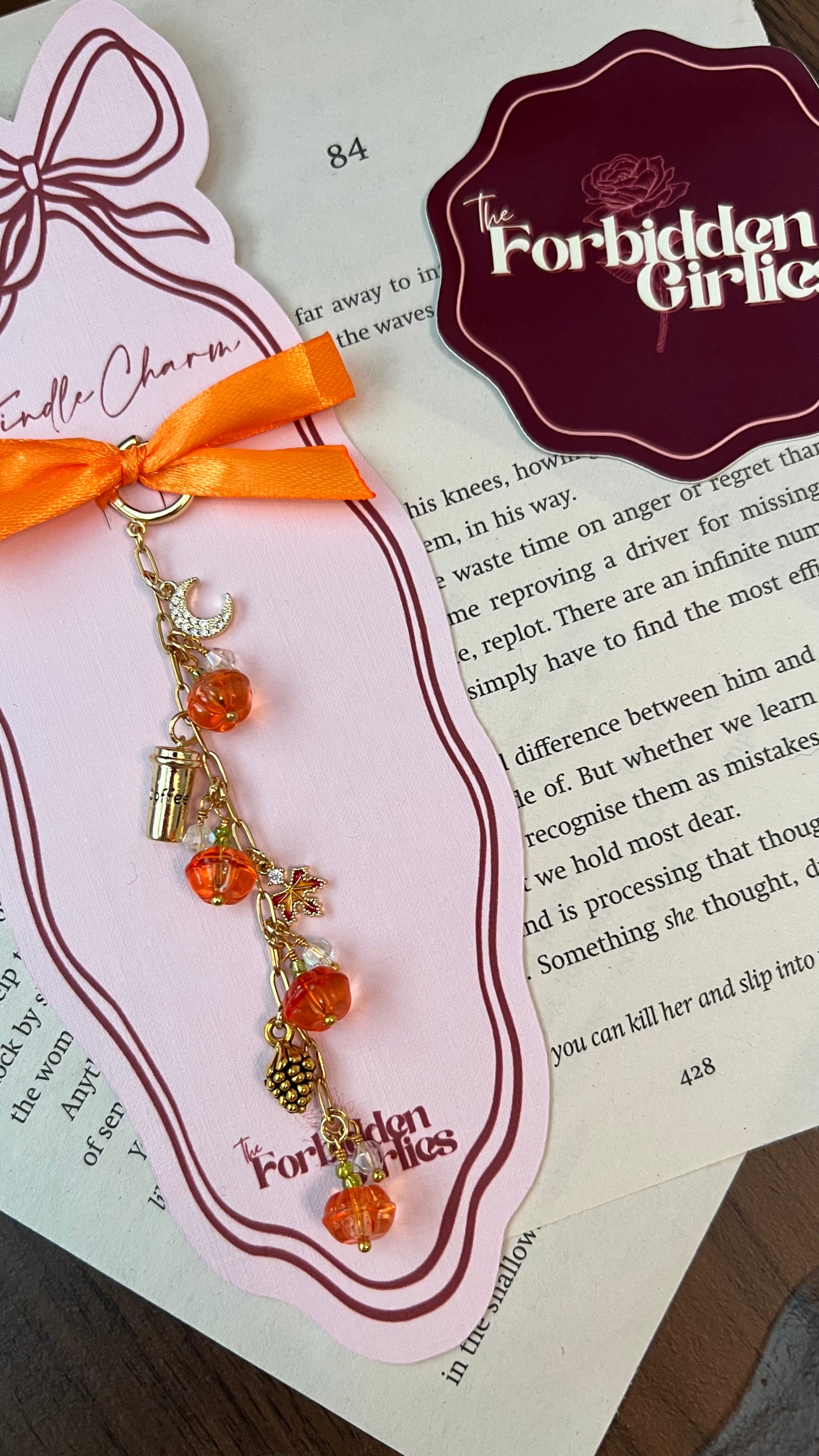 Cozy Reading Season Charm