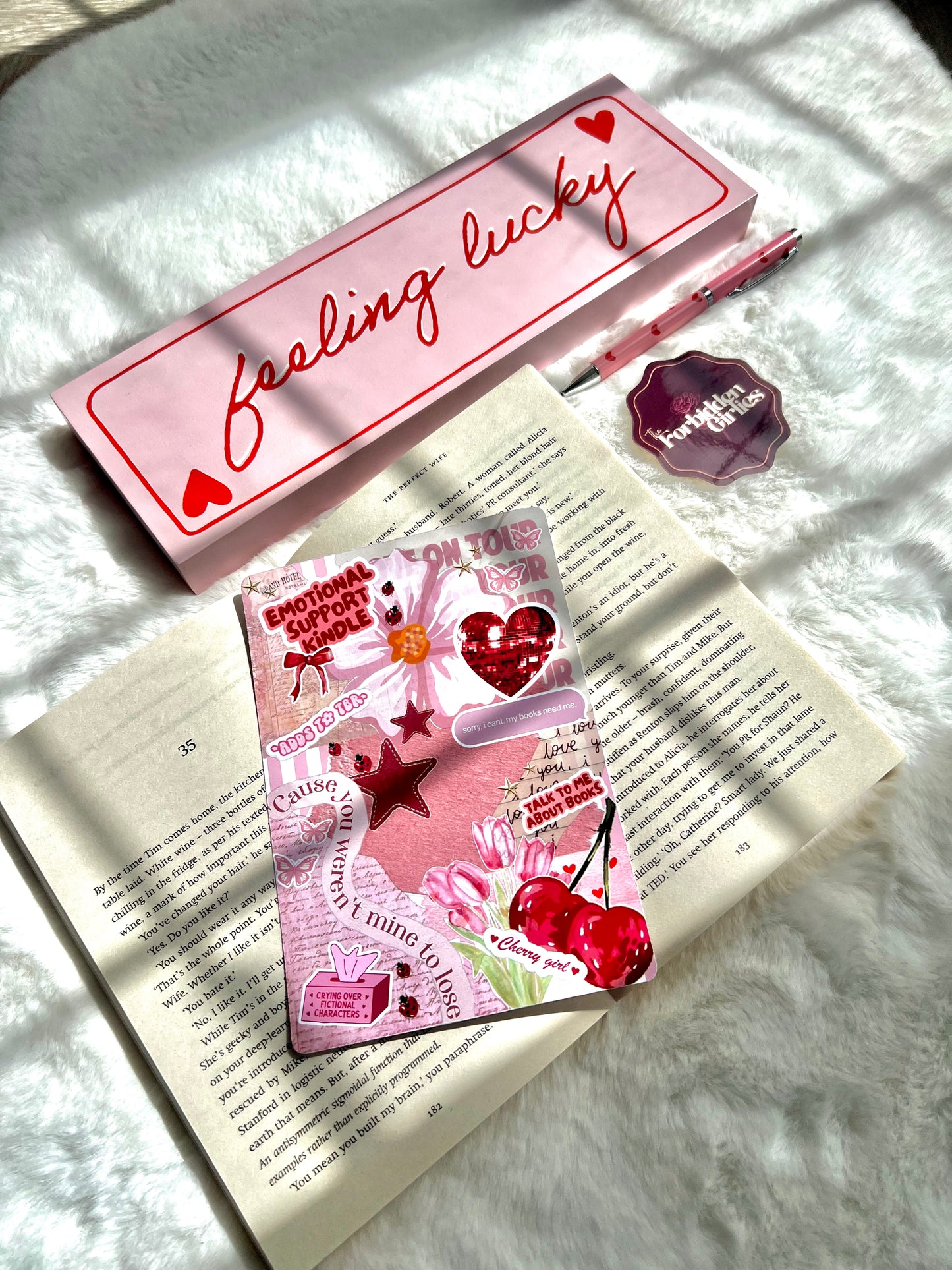 Pink Emotional Support Kindle Insert