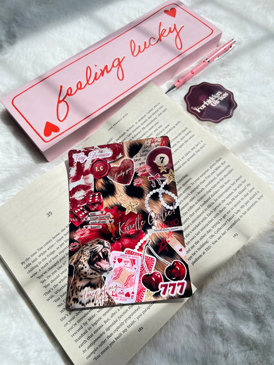 Cherry Red Cheetah Kindle Insert