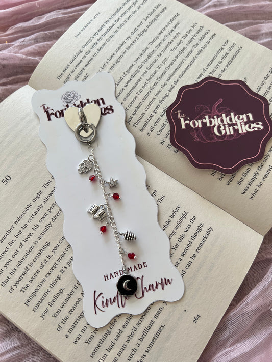Bookish Skull Kindle Charm